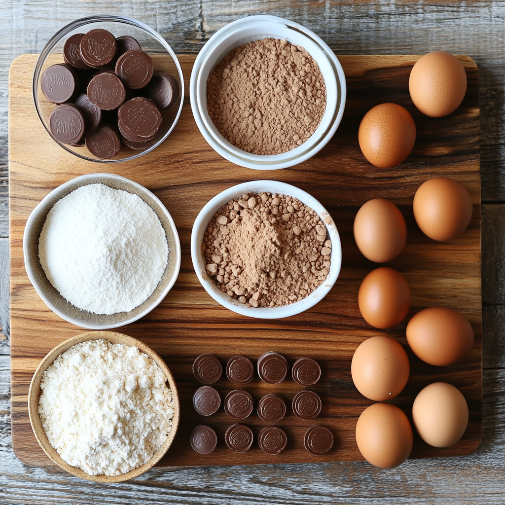 Chocolate Peanut Butter Blossoms ingredients