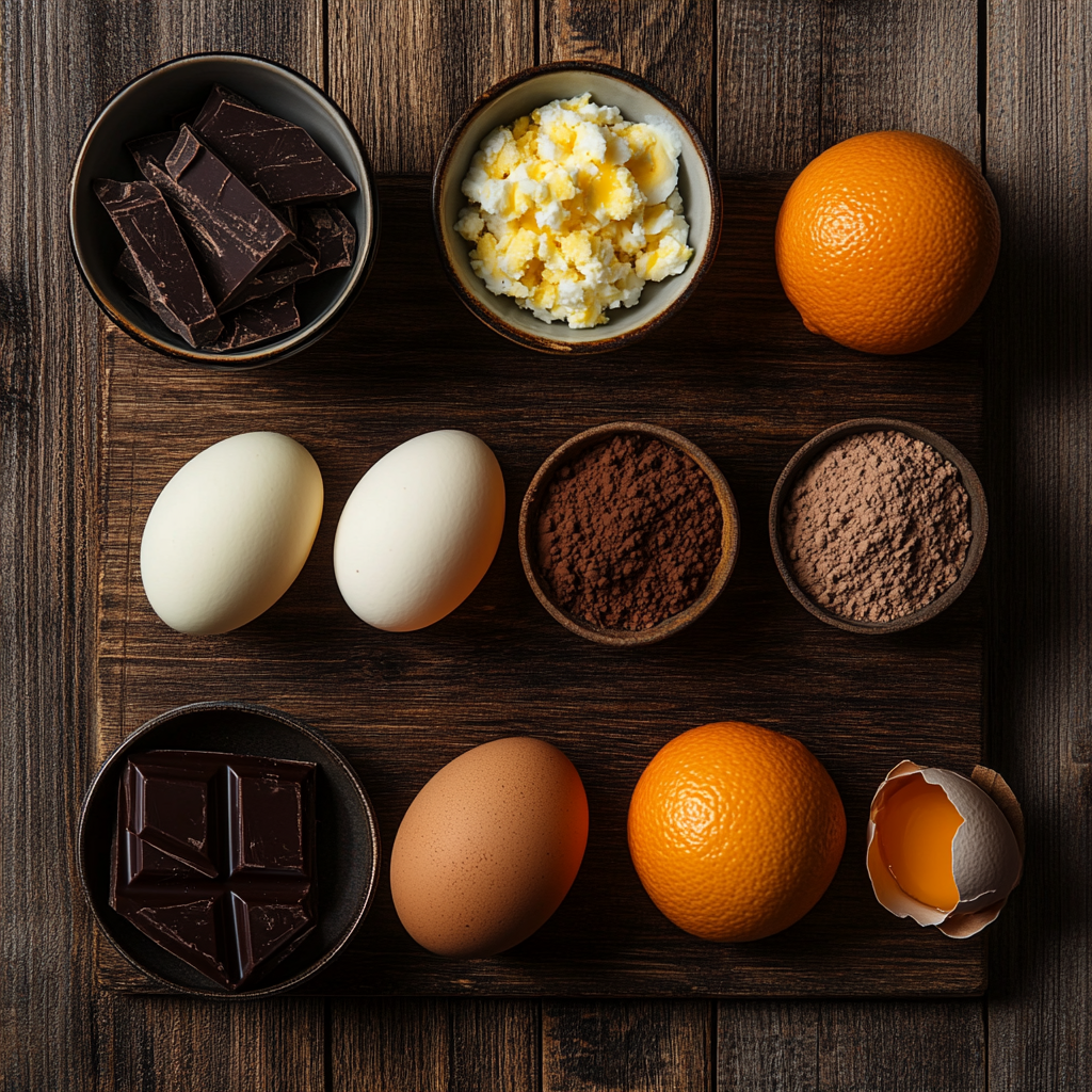 Chocolate orange pots ingredients