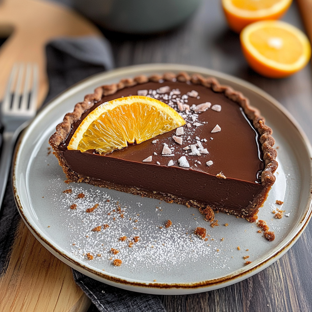 Chocolate orange tart