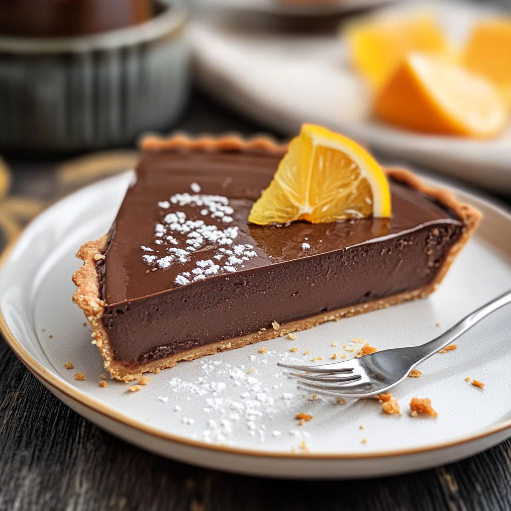 Chocolate orange tart