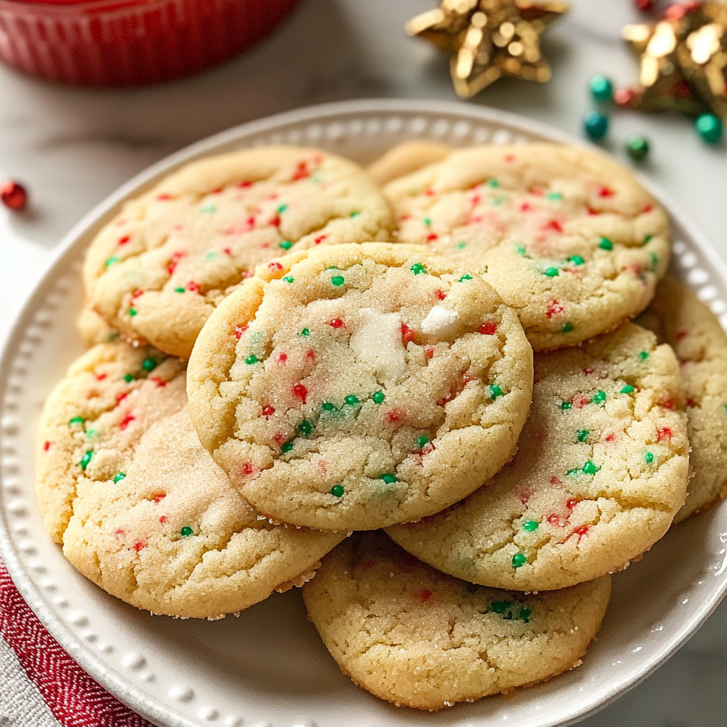 Christmas Sprinkle Sugar Cookies
