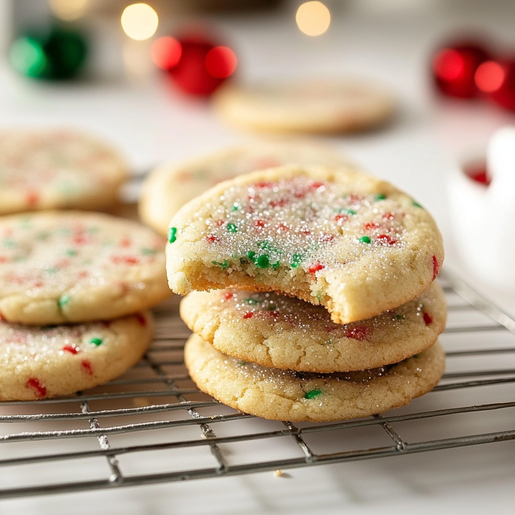 Christmas Sprinkle Sugar Cookies