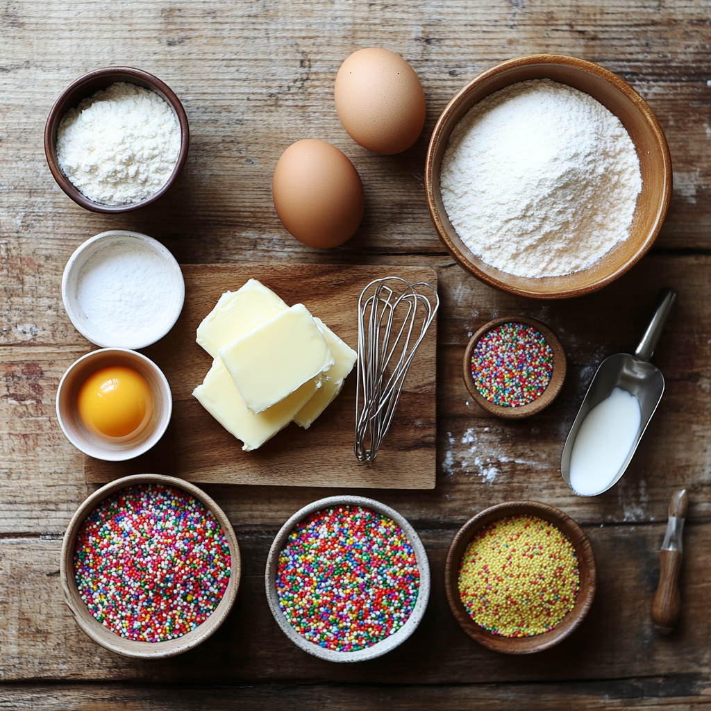 Christmas Sprinkle Sugar Cookies ingredients
