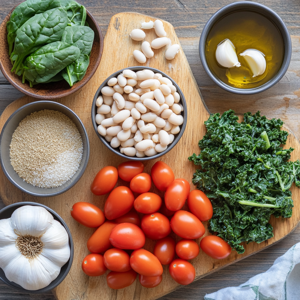 Creamy Tomato White Bean Stew ingredients