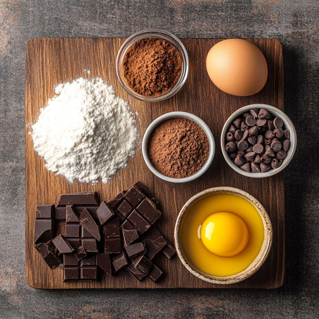 Double Chocolate Espresso Thumbprint Cookies ingredients
