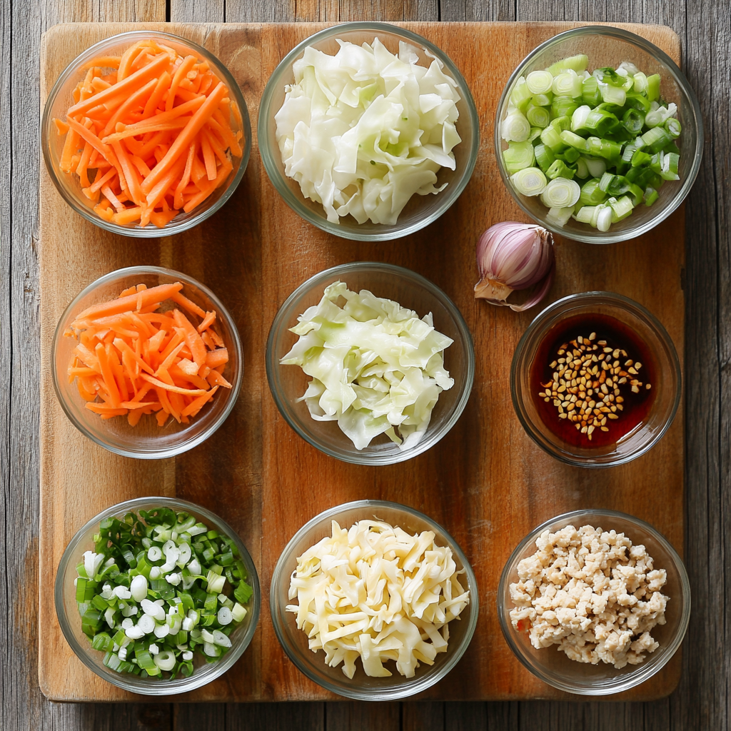Egg Rolls {Fried or Baked} ingredients