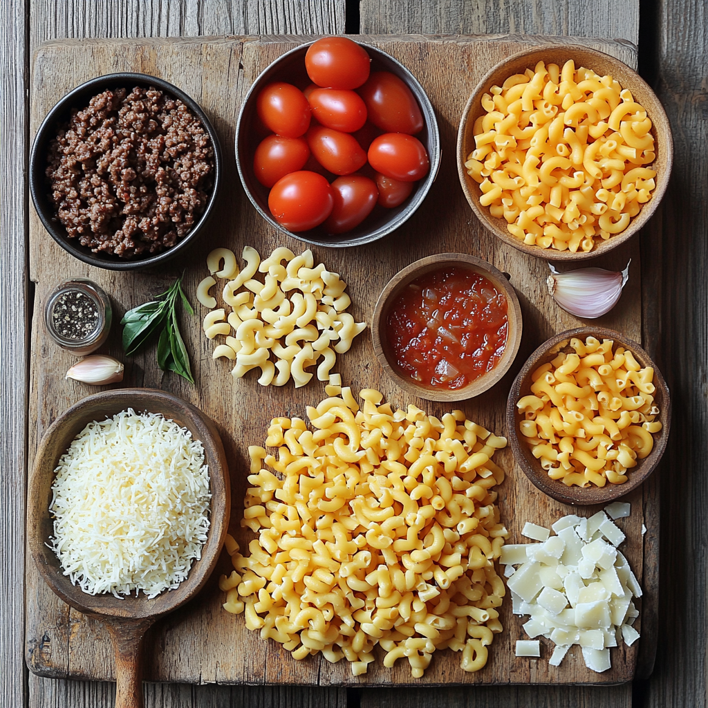 Egyptian Goulash ingredients