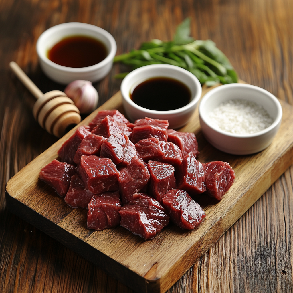 Honey Garlic Steak Bites ingredients