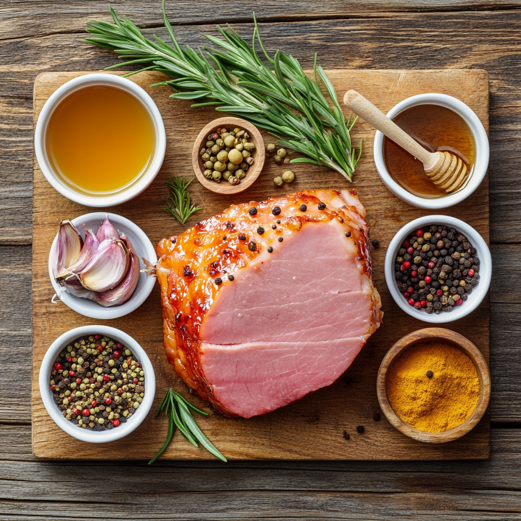 Honey Mustard Maple Glazed Ham ingredients