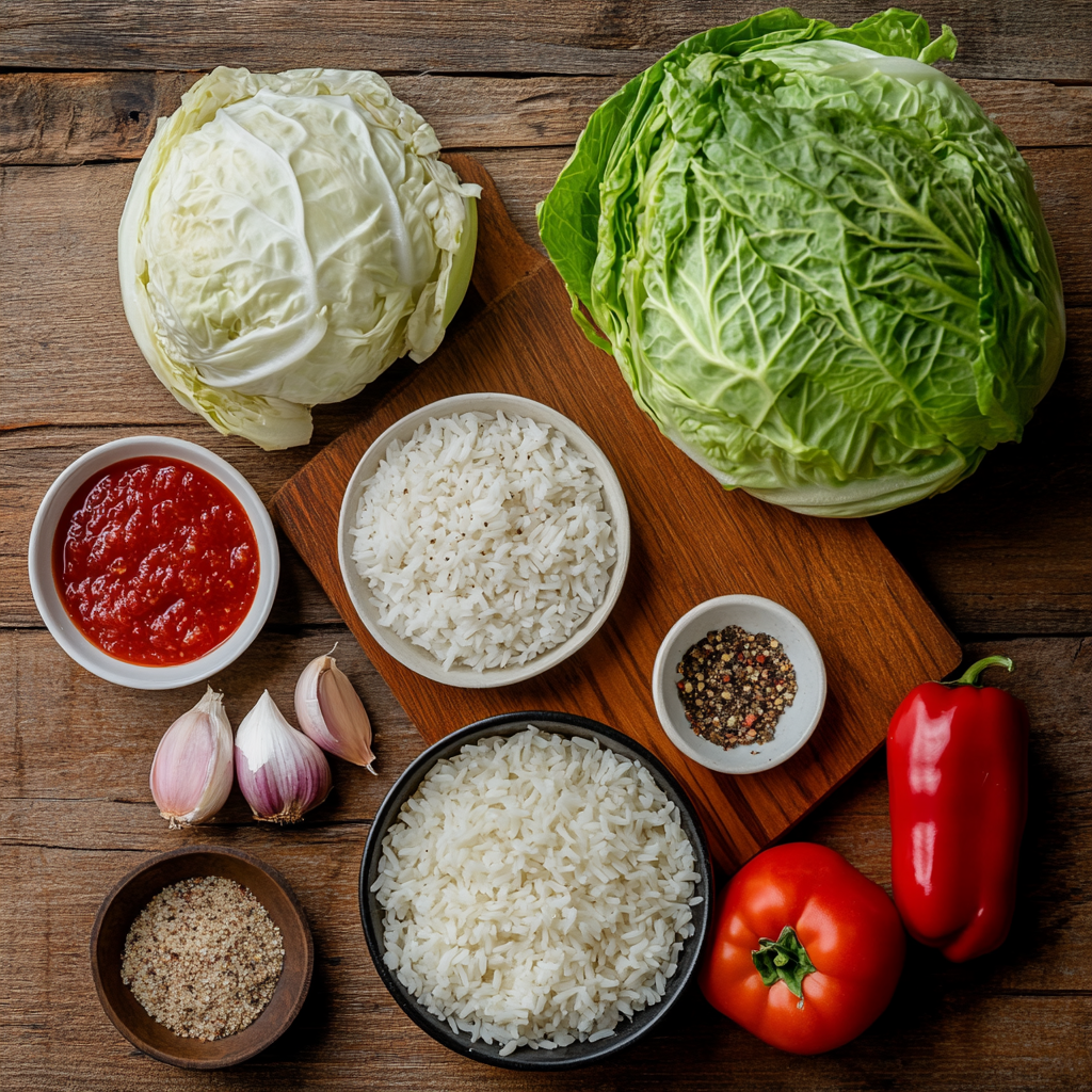 Instant Pot Cabbage Rolls ingredients