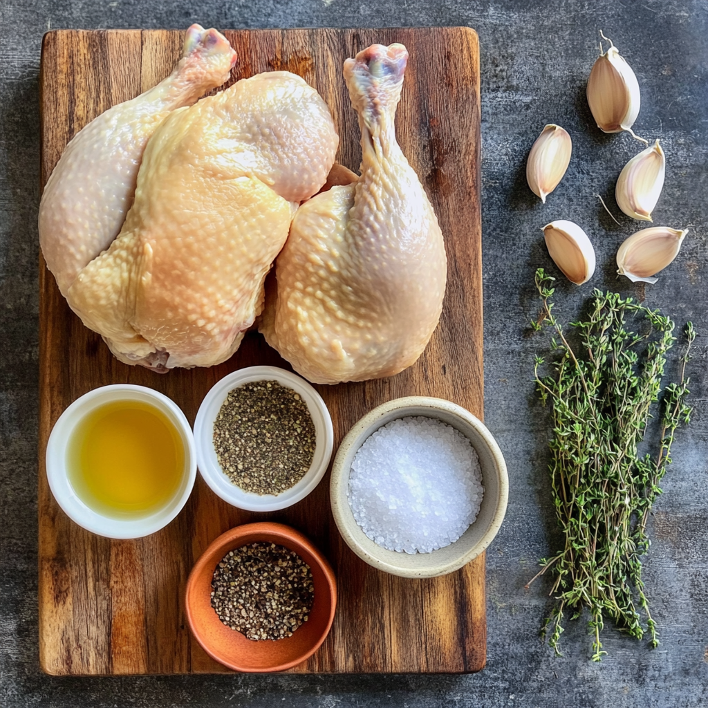 Instant Pot Frozen Whole Chicken ingredients