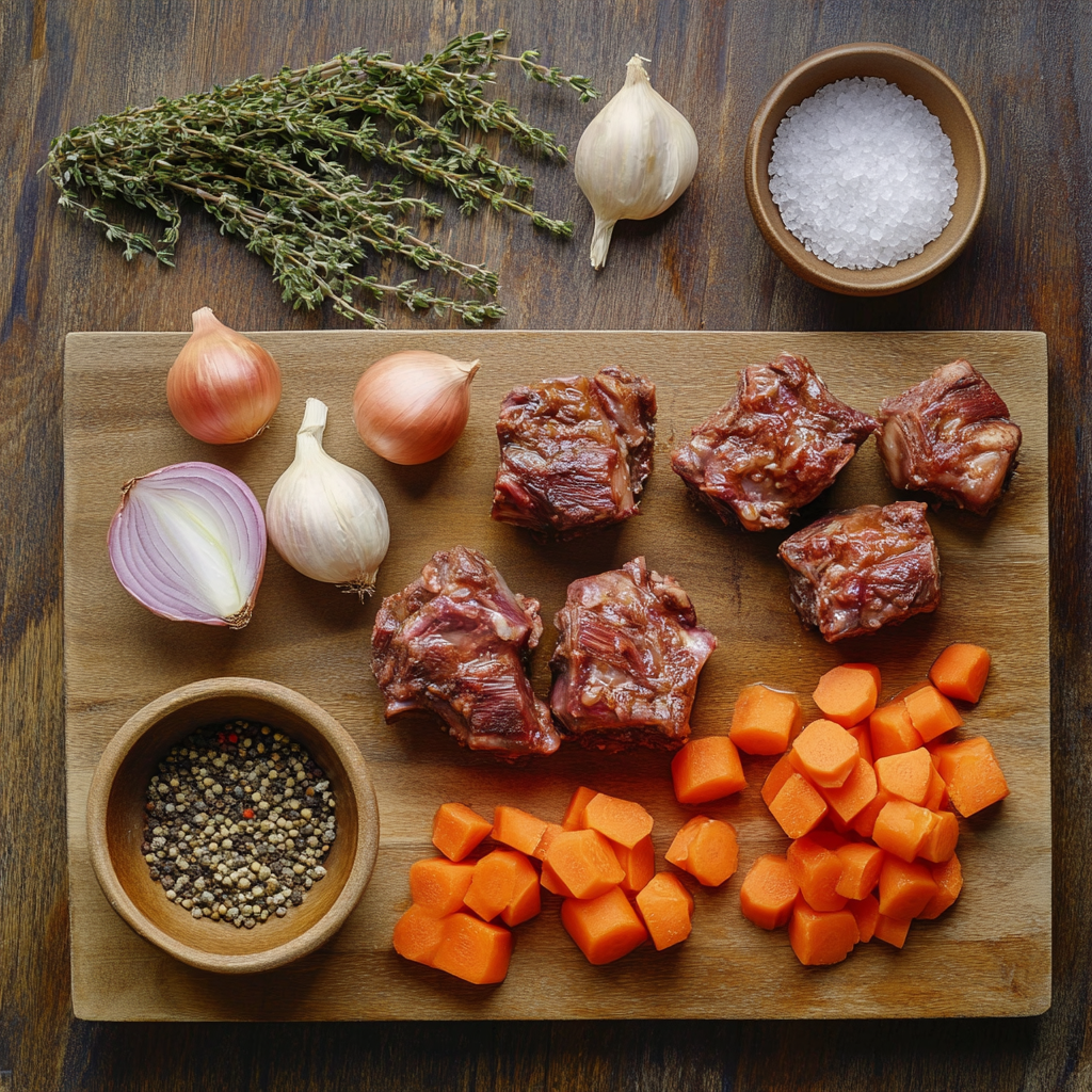 Jamaican Oxtail ingredients