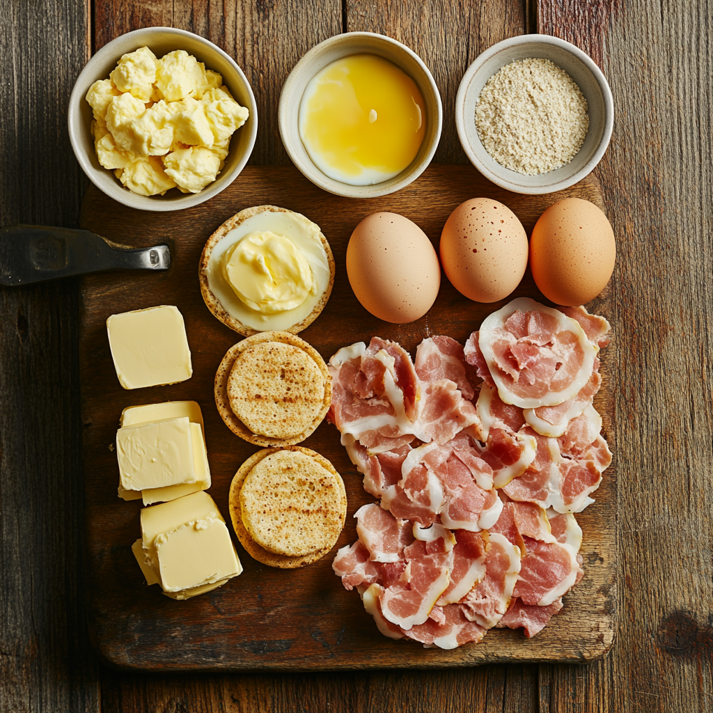Make-Ahead Eggs Benedict ingredients