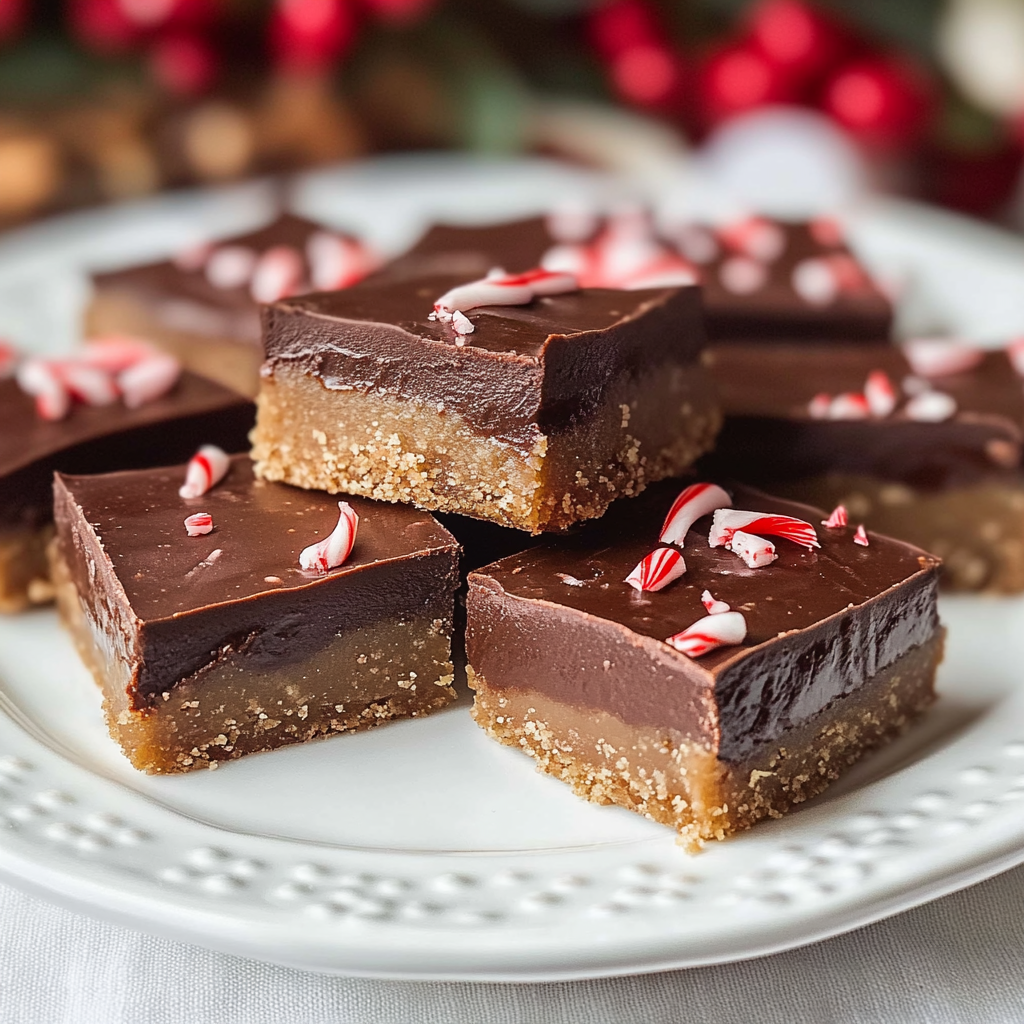 No-Bake Chocolate Peppermint Squares