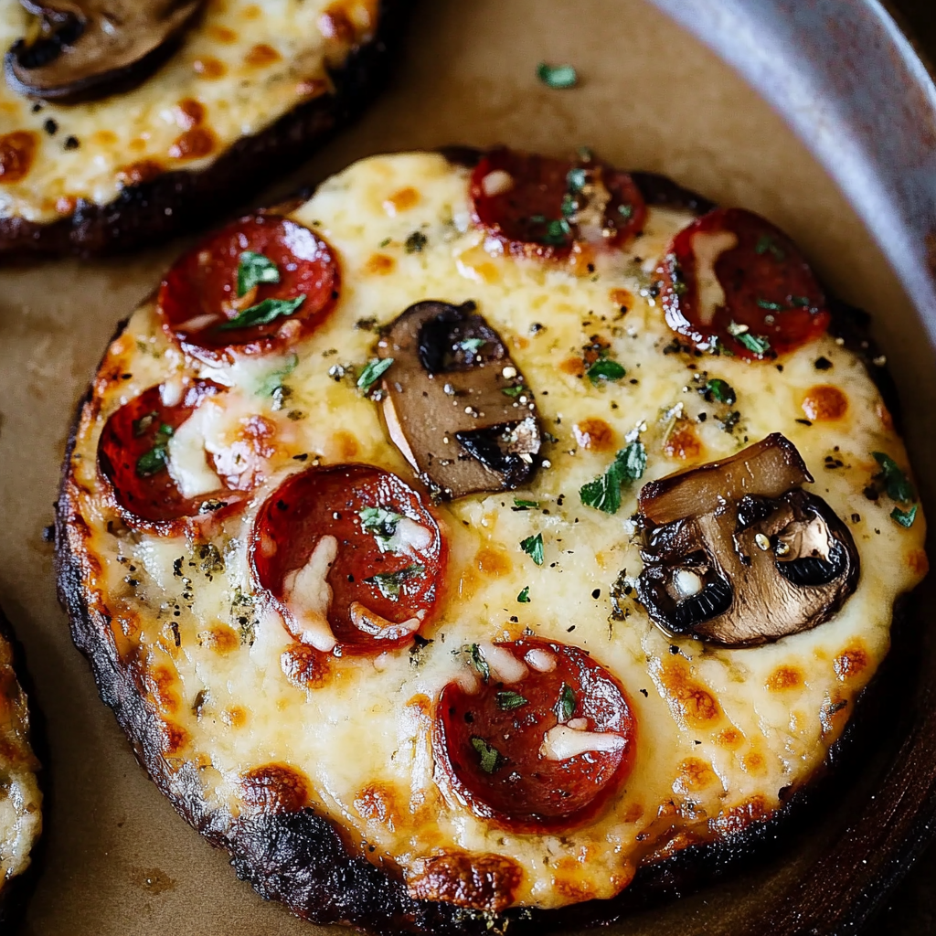 Portobello Mushroom Pizzas