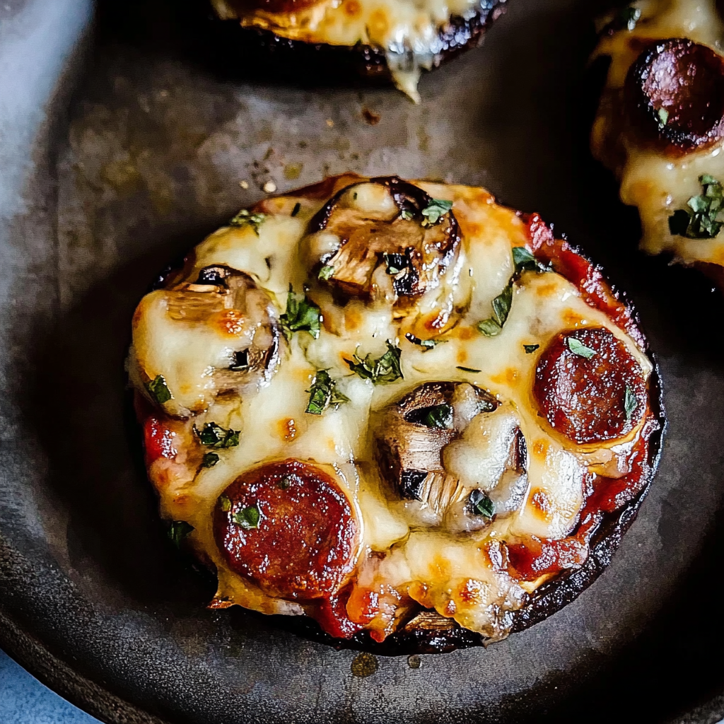 Portobello Mushroom Pizzas
