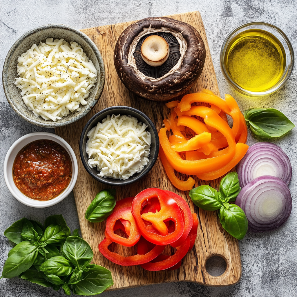 Portobello Mushroom Pizzas ingredients