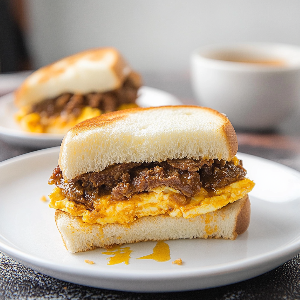 Satay Beef Egg Sandwich