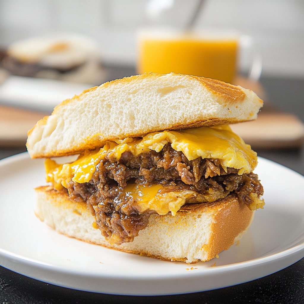 Satay Beef Egg Sandwich