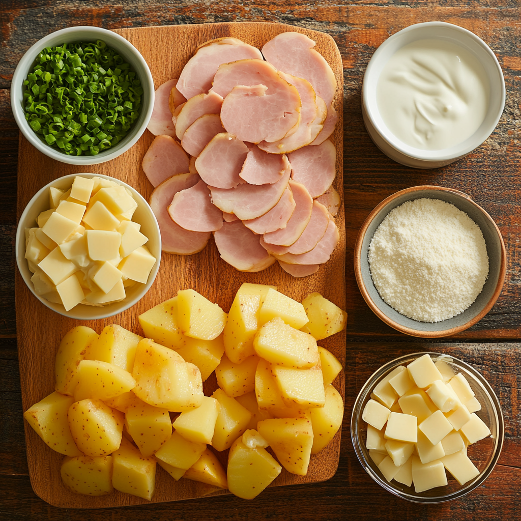 Scalloped Potatoes and Ham ingredients