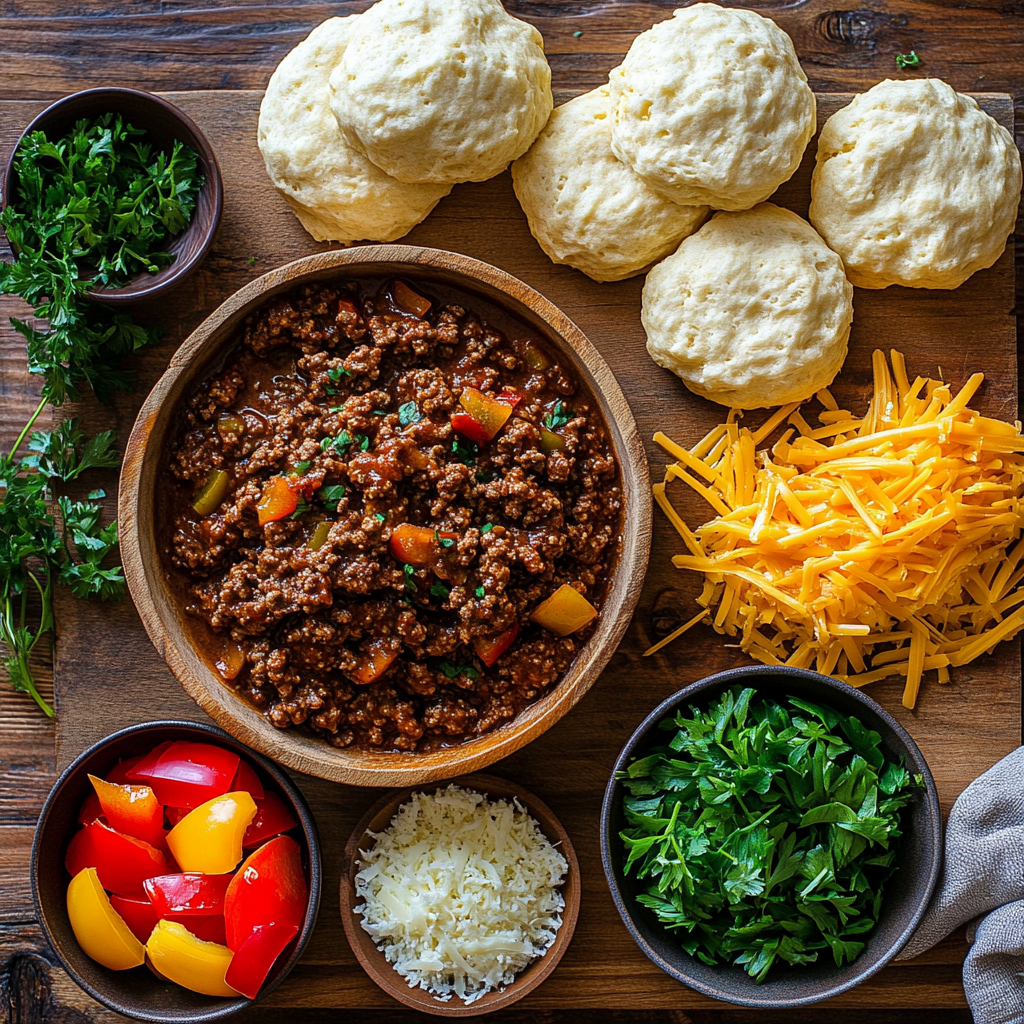 Sloppy Joe Casserole ingredients