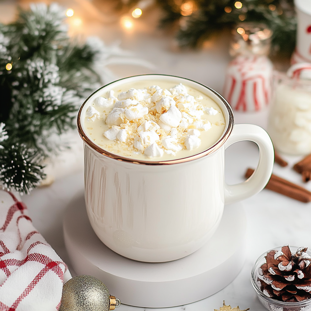 Slow Cooker White Christmas Hot Chocolate