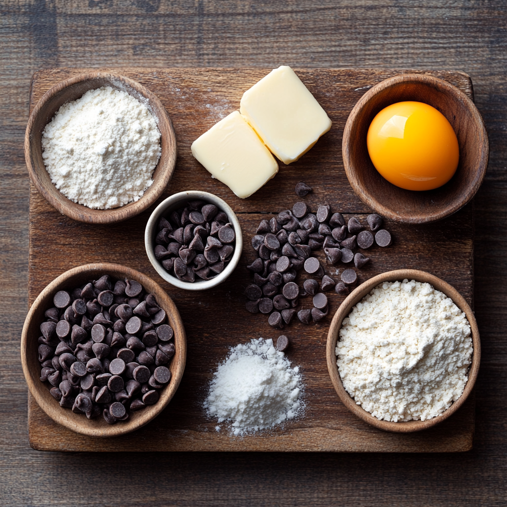 Small Batch Brown Butter Chocolate Chip Cookies ingredients