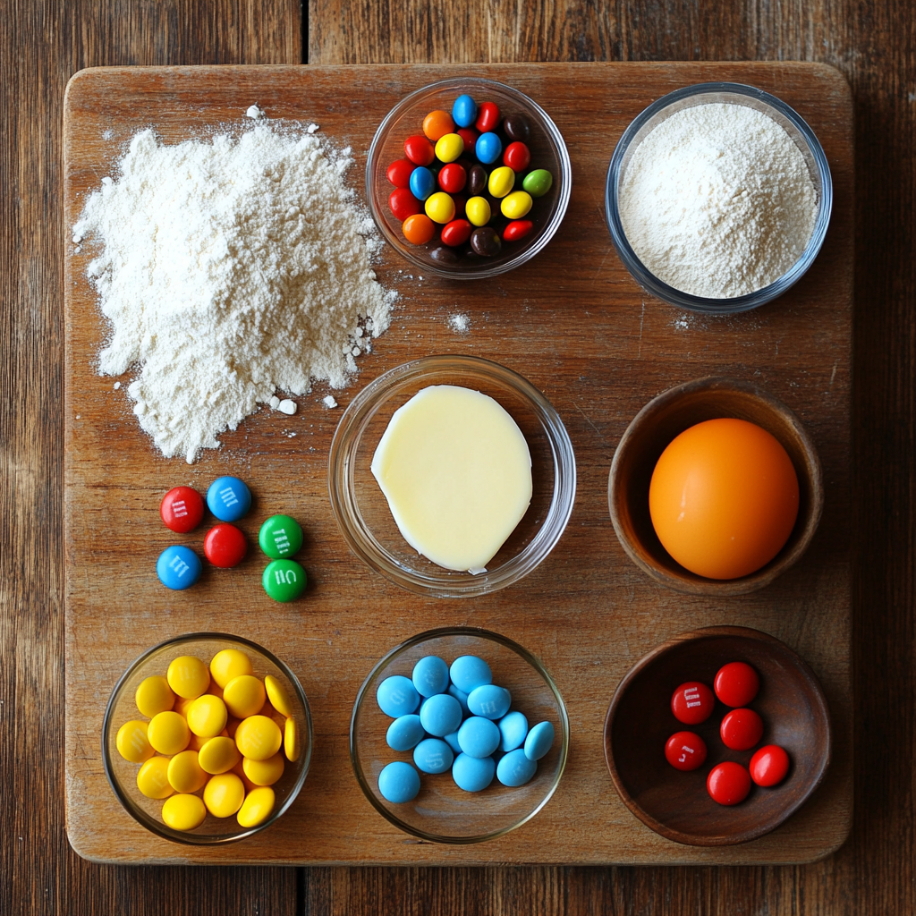 Soft-Baked M&M Cookies ingredients