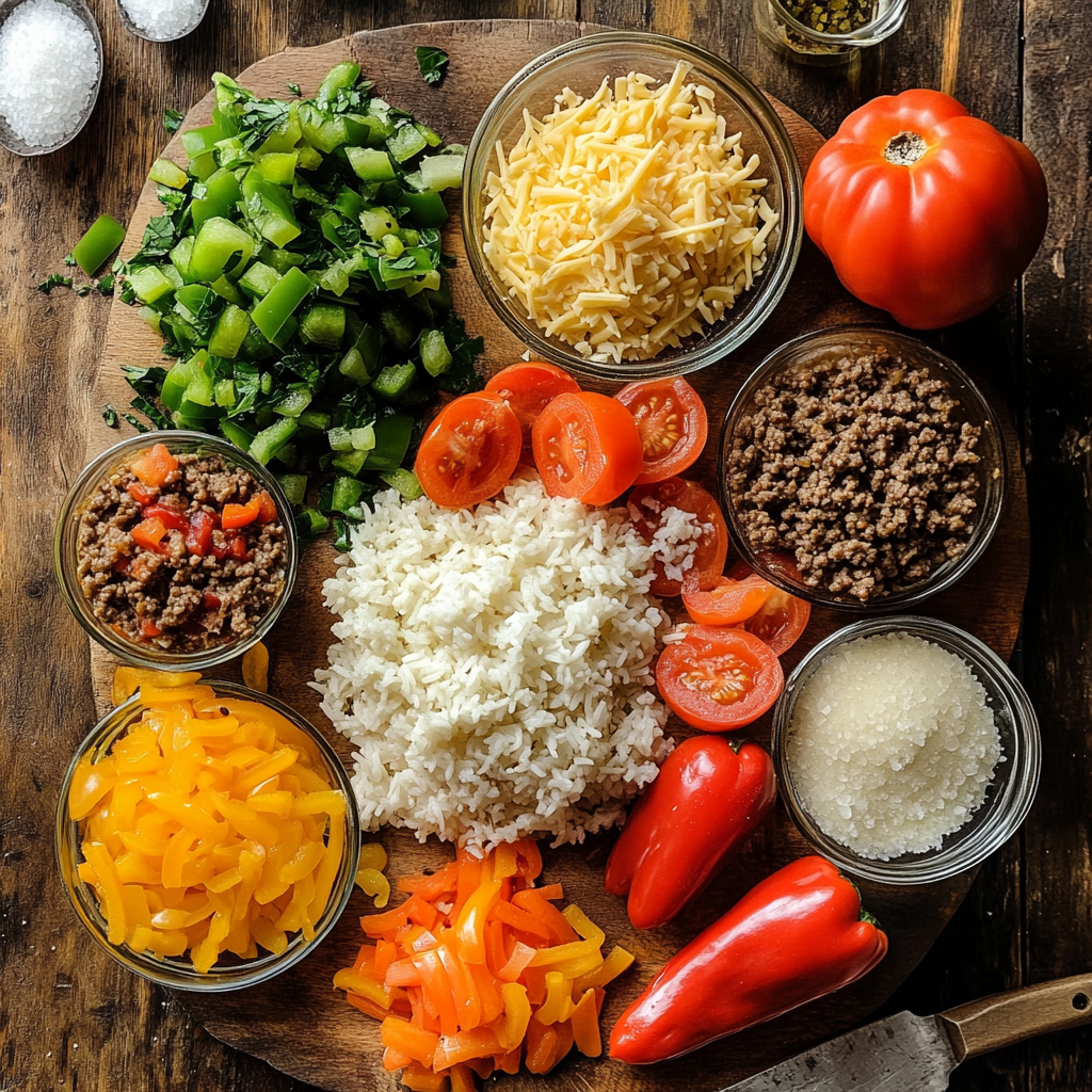 Stuffed Pepper Casserole ingredients
