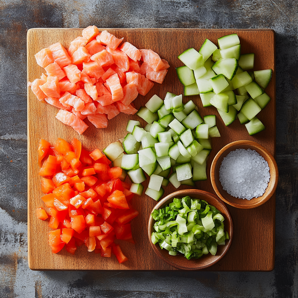 Surimi Salad ingredients