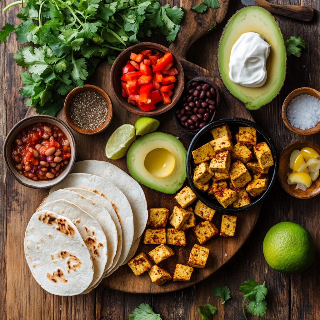 Tofu Tacos with Black Beans ingredients