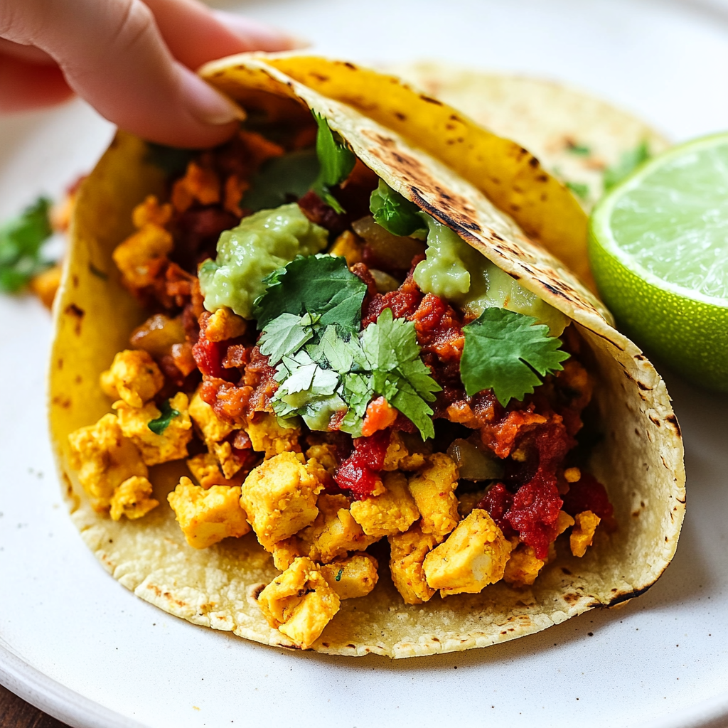 Vegan Breakfast Tacos with Tofu