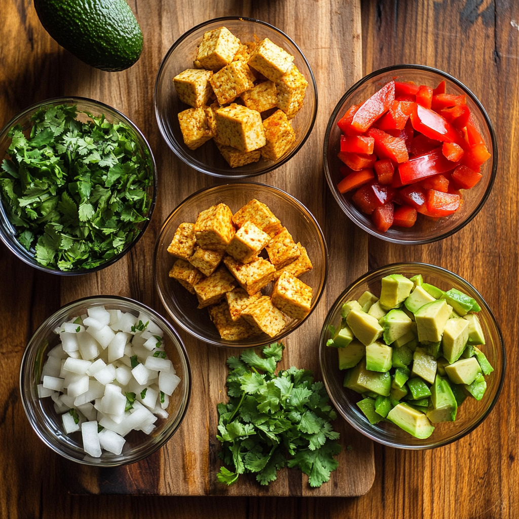 Vegan Breakfast Tacos with Tofu ingredients