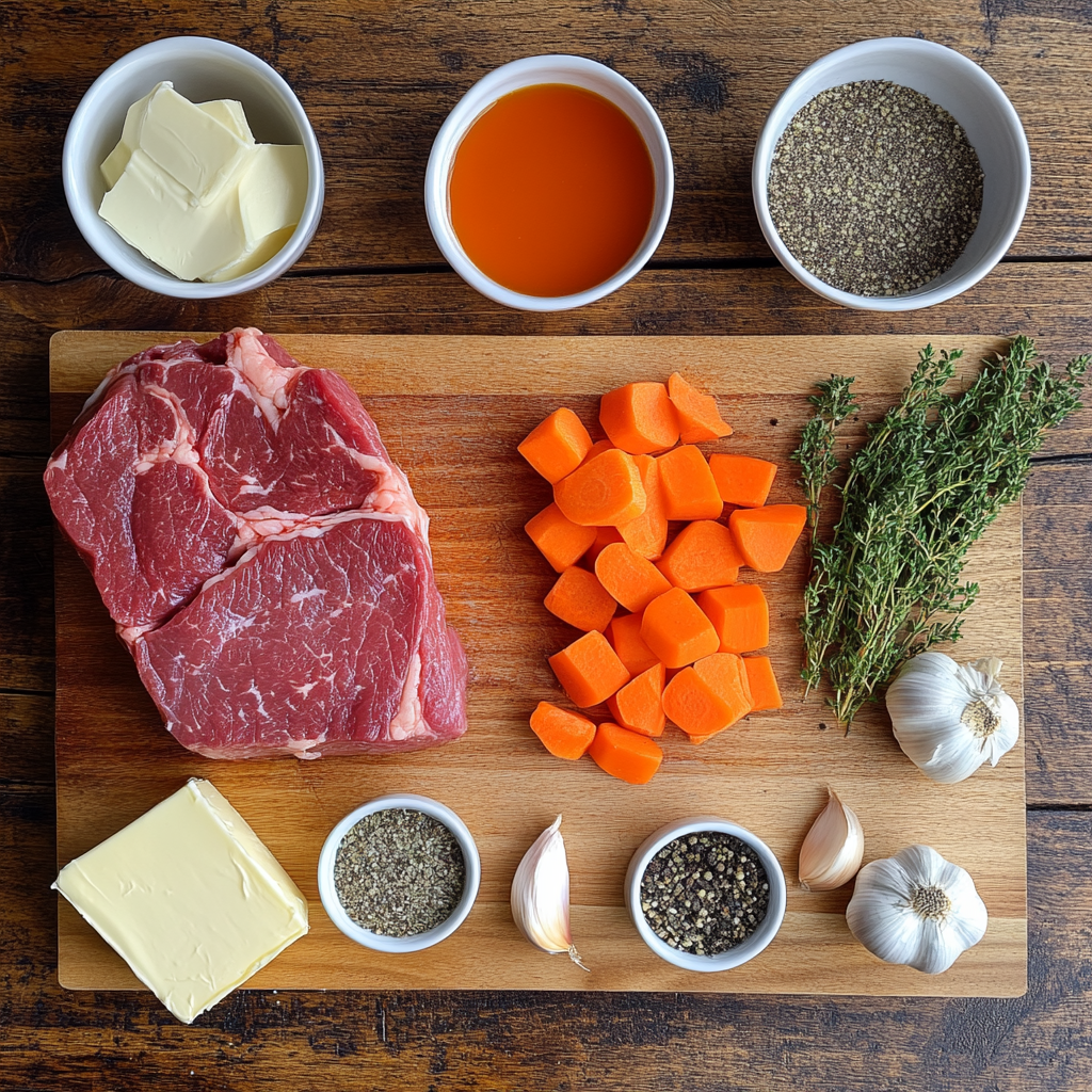 Worcestershire Butter Pot Roast ingredients