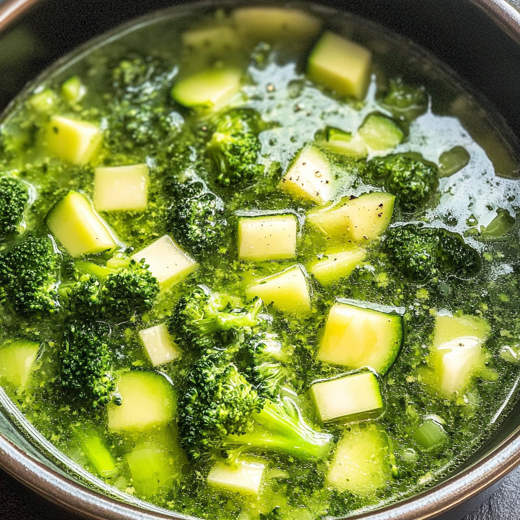 Zucchini, Broccoli, and Leek Soup