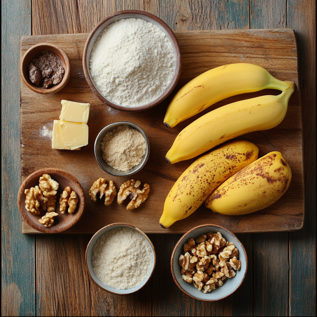 banana nut bread recipe ingredients