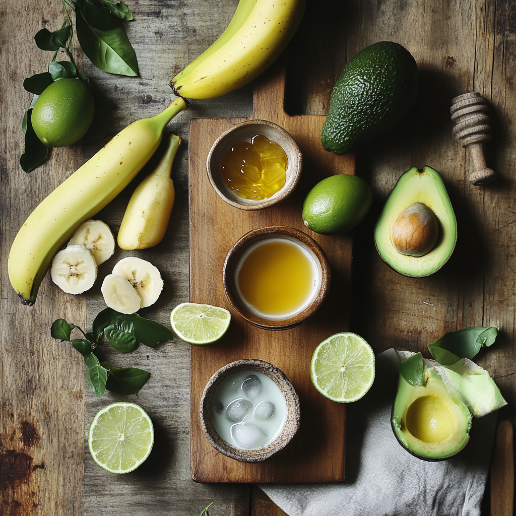 Avocado Smoothie ingredients