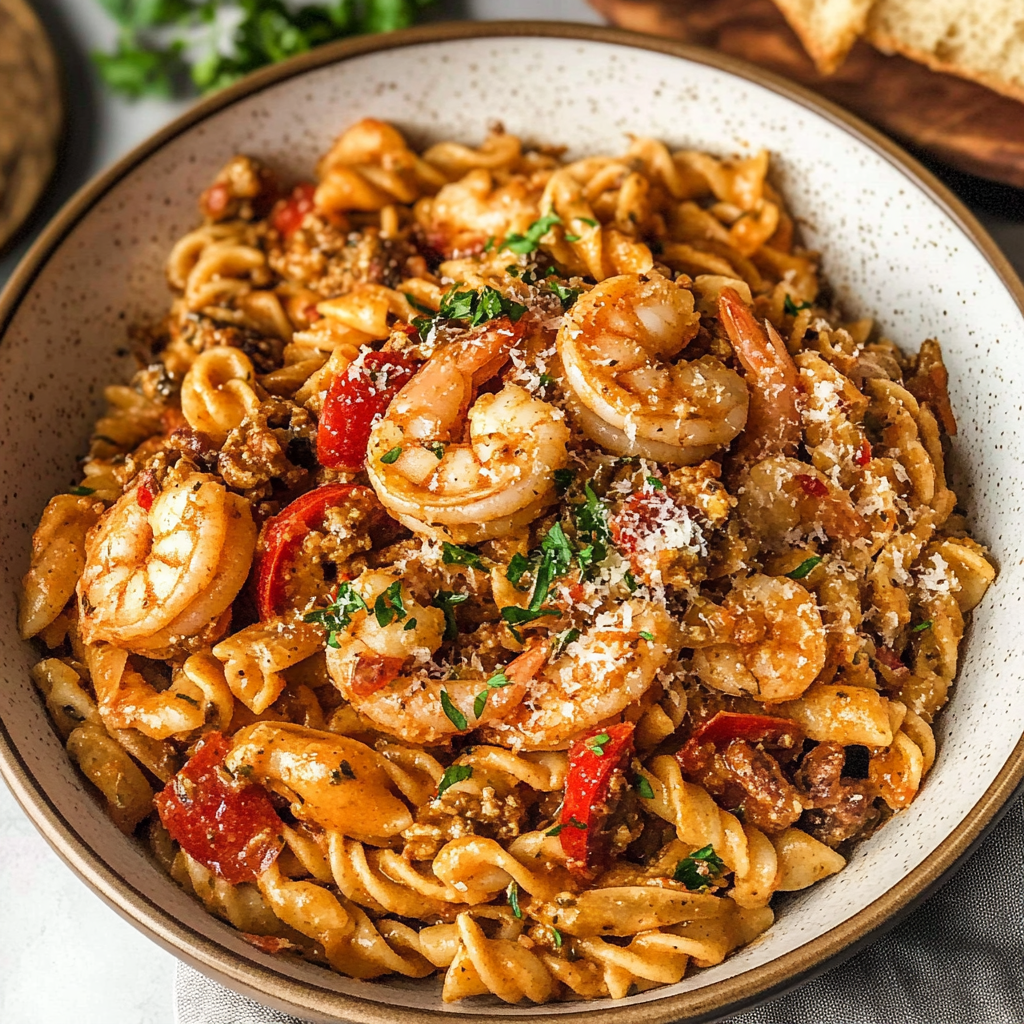 Cajun Shrimp and Sausage Pasta