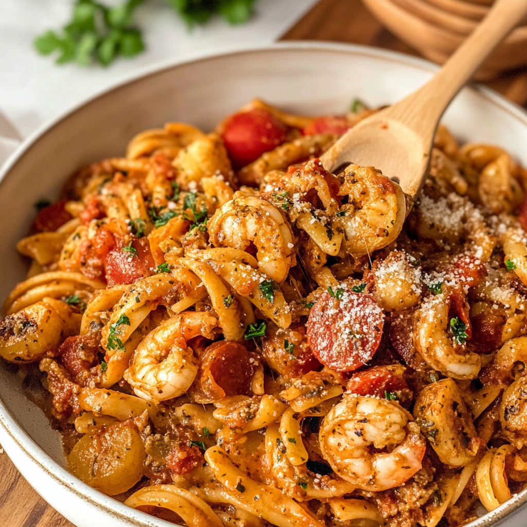 Cajun Shrimp and Sausage Pasta