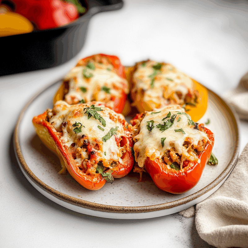 Amazing Chicken Parmesan Stuffed Peppers for Delicious Flavor
