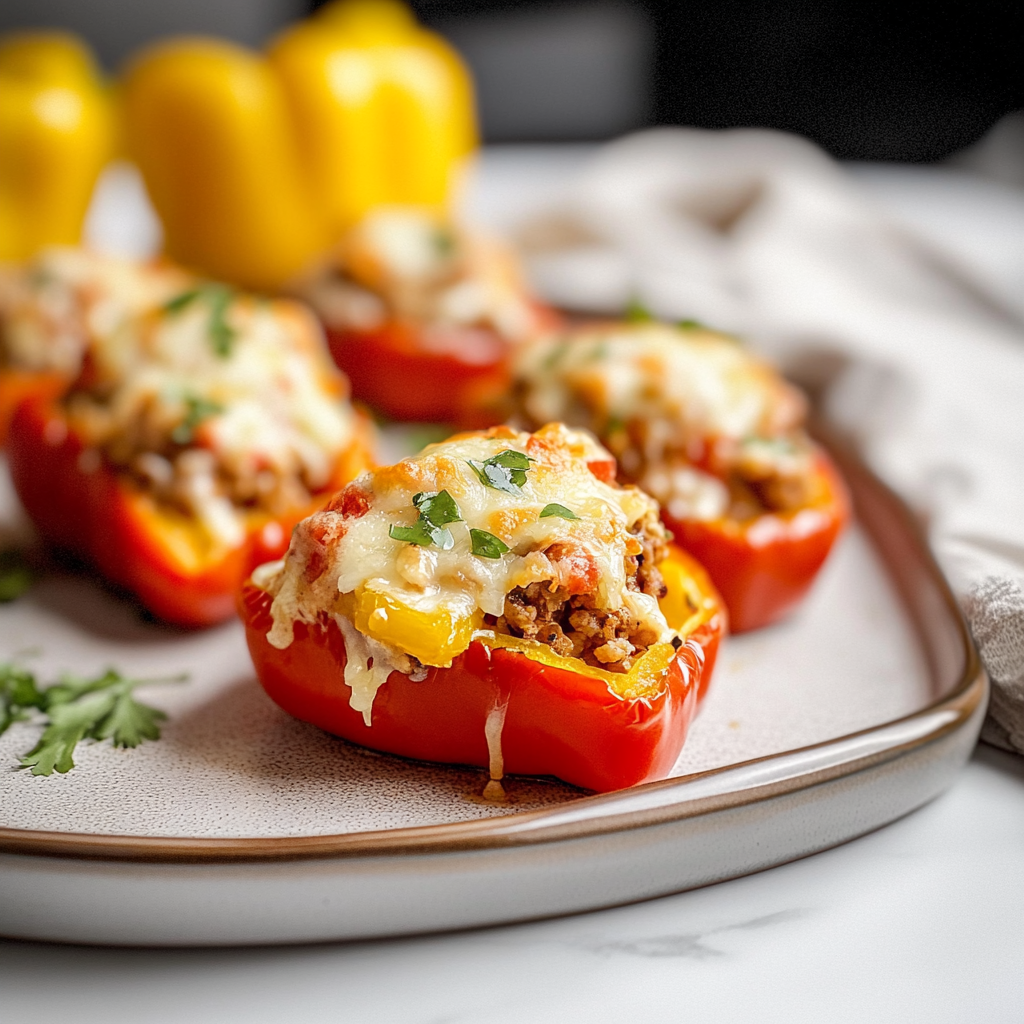 Chicken Parmesan Stuffed Peppers
