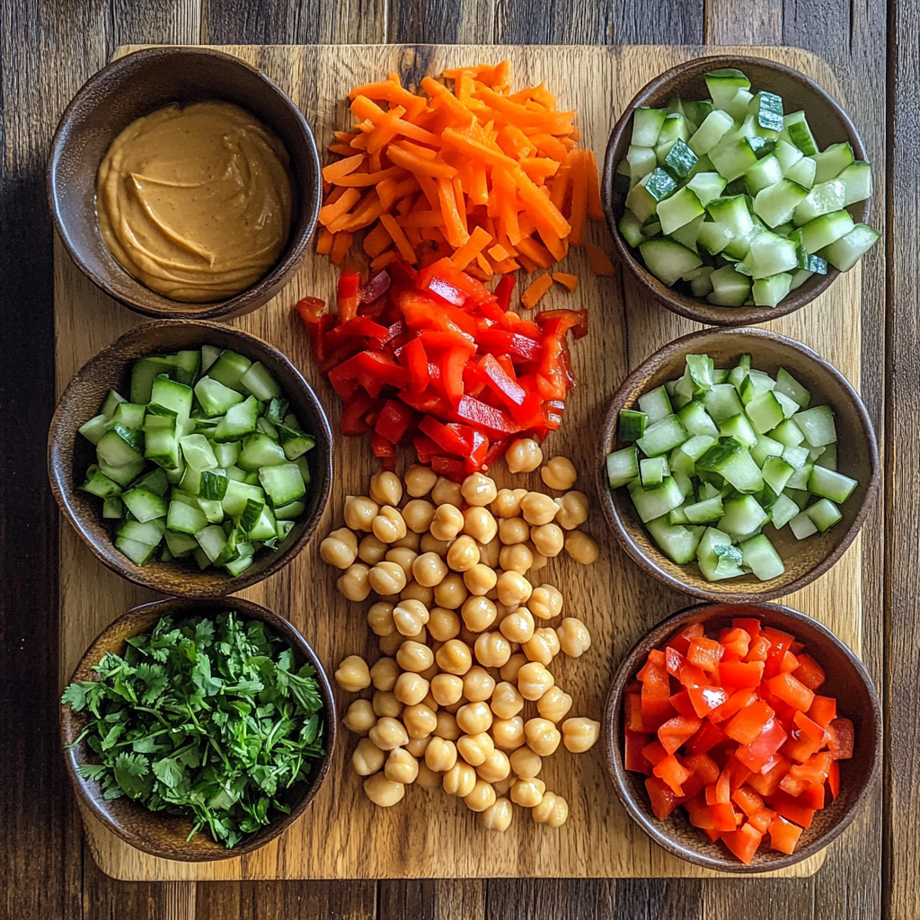 Crunchy Thai Chickpea Salad ingredients