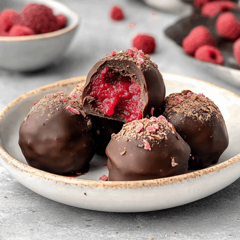 Amazing Dark Chocolate Raspberry Truffles for Sweet Bliss