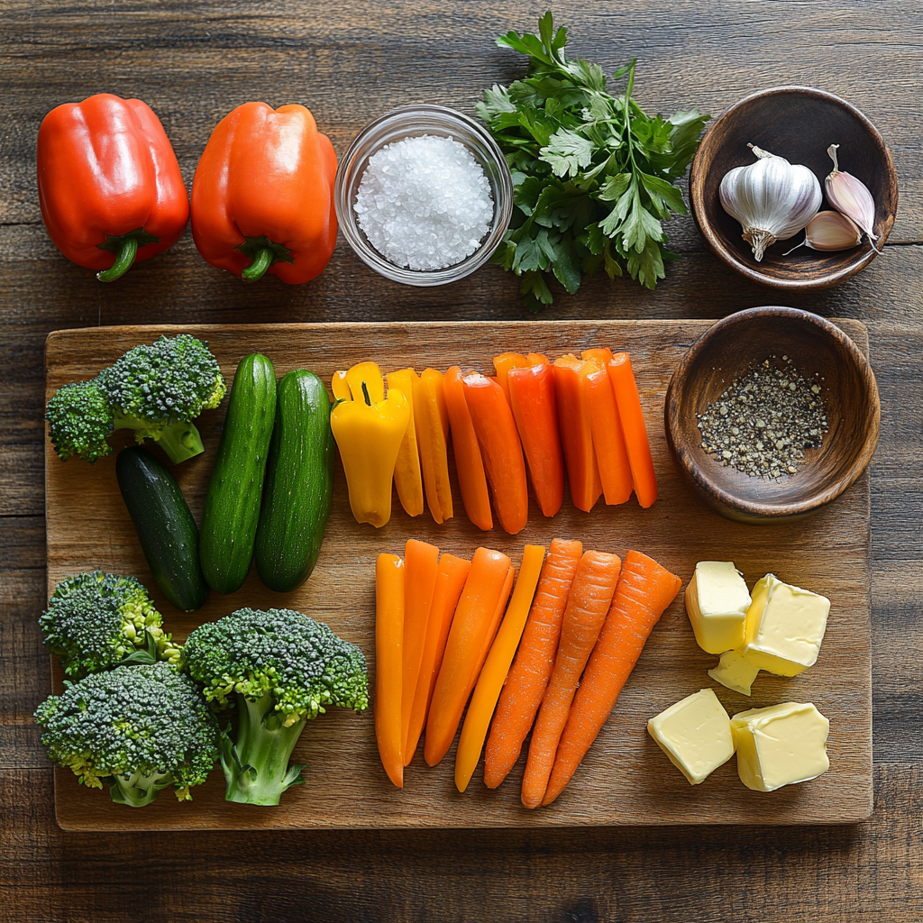 Garlic Butter Veggies ingredients