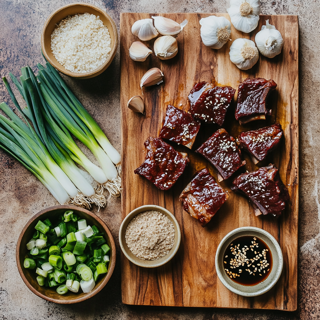 Korean BBQ Short Ribs ingredients