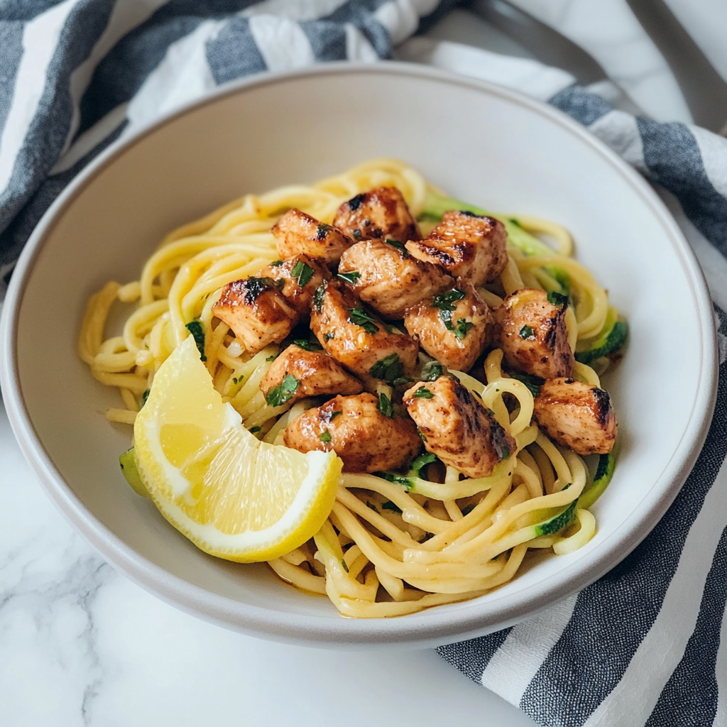 Lemon Garlic Chicken Zoodles