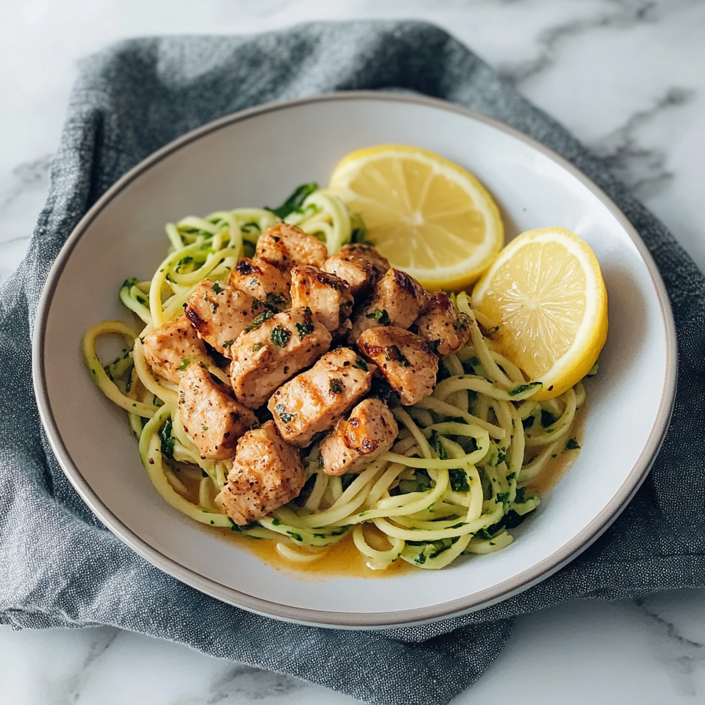 Lemon Garlic Chicken Zoodles