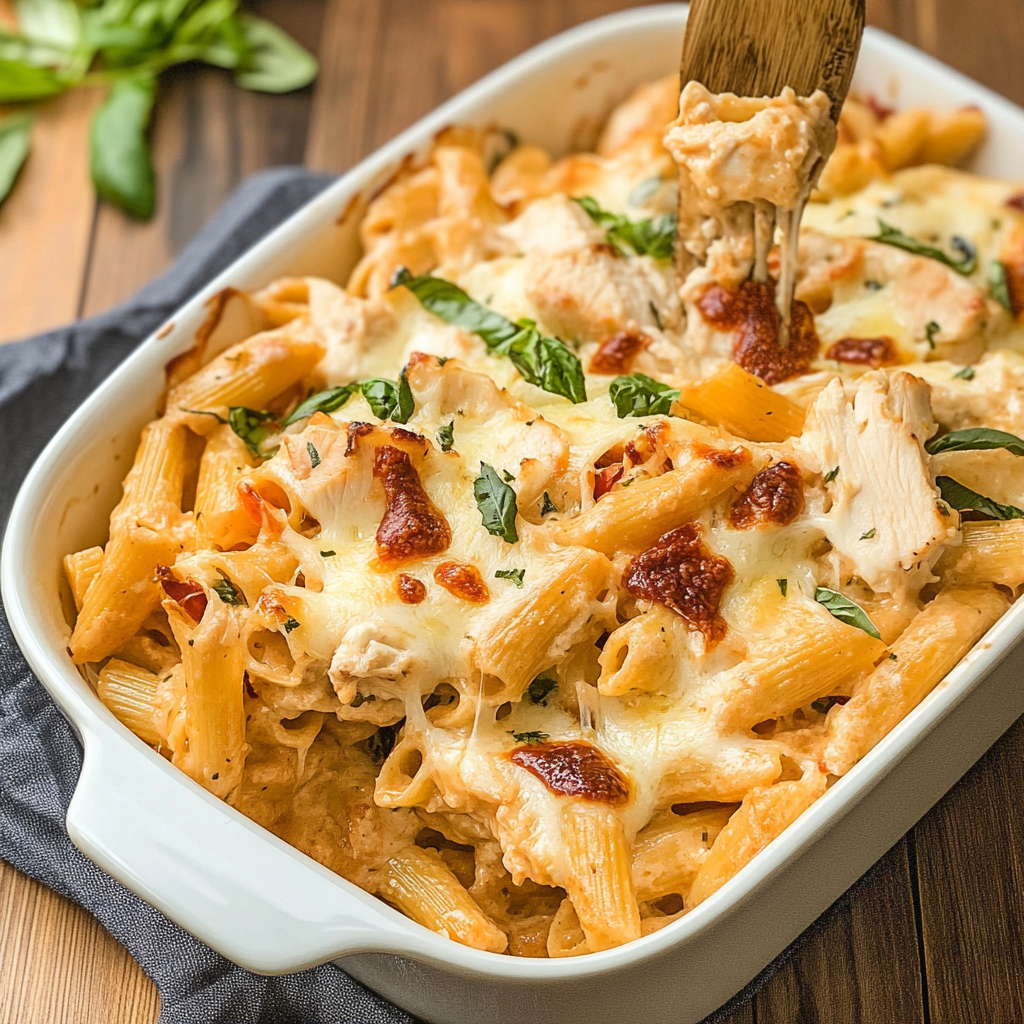 Marry Me Chicken Pasta Casserole