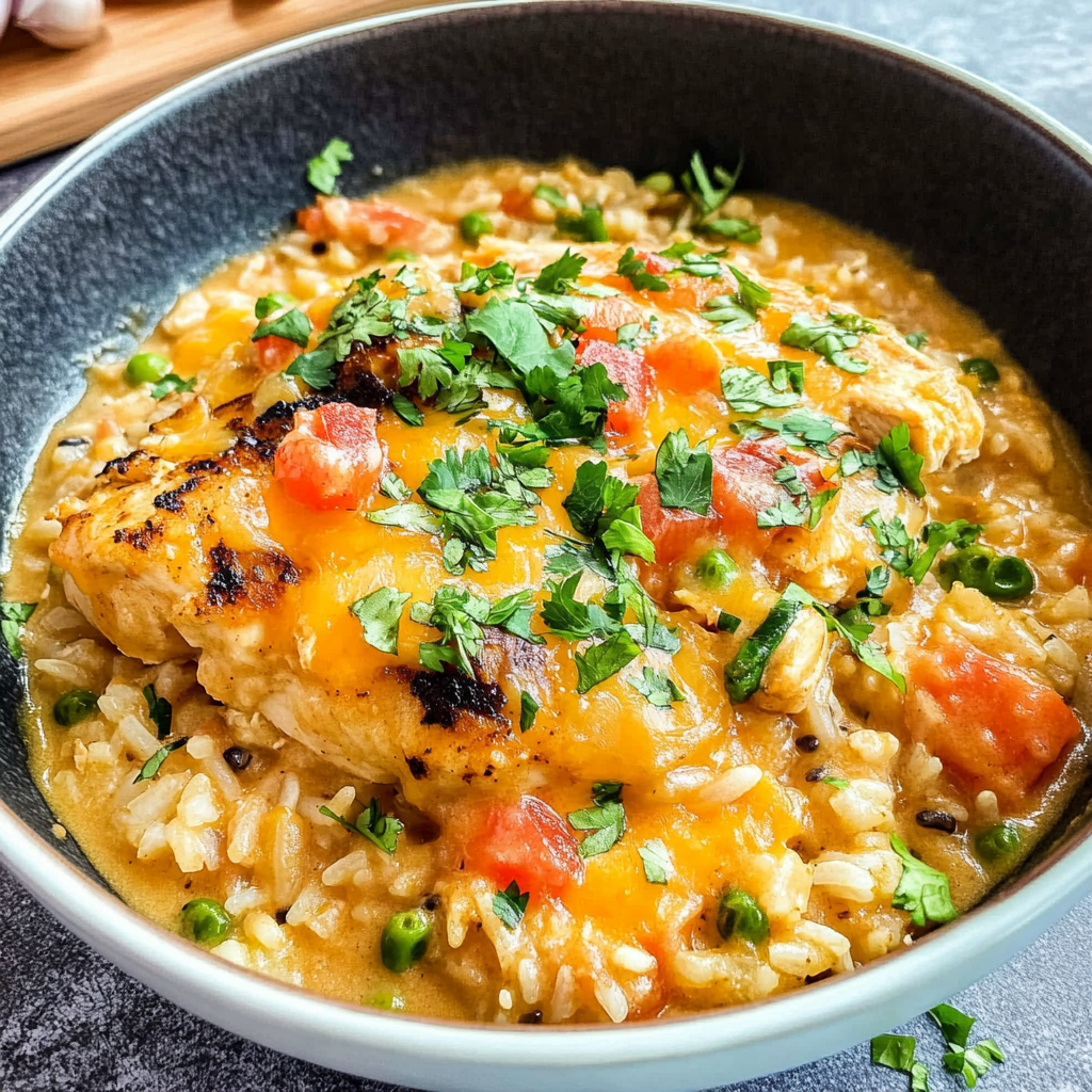 One-Pot Cheesy Southwest Chicken & Rice