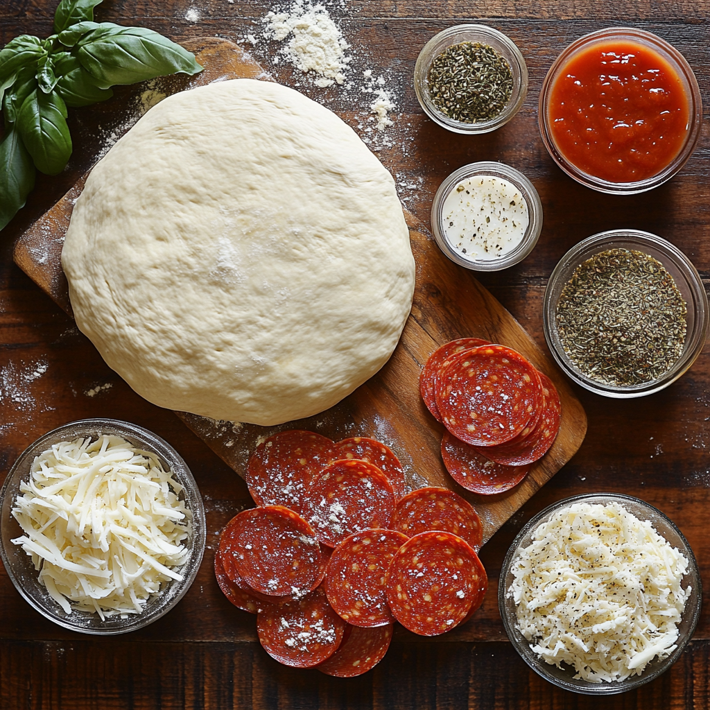 Pepperoni Pizza Pinwheels ingredients